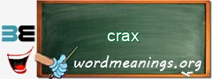 WordMeaning blackboard for crax